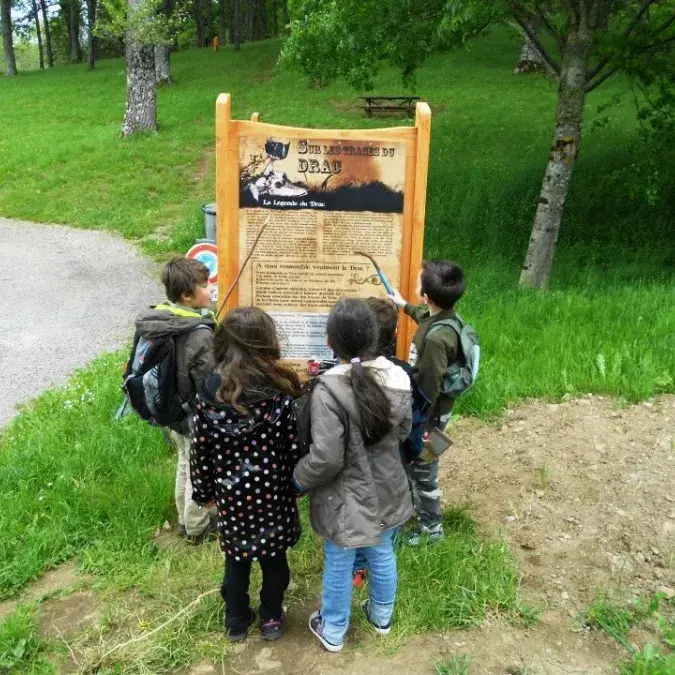 Panneau de départ du sentier